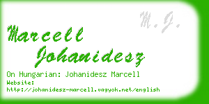 marcell johanidesz business card